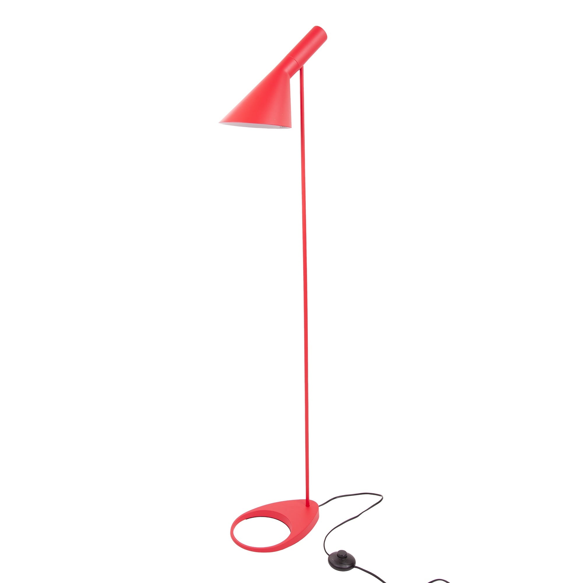 Arne Jacobsen style, Golv ljus DD D AJ Lampa röd