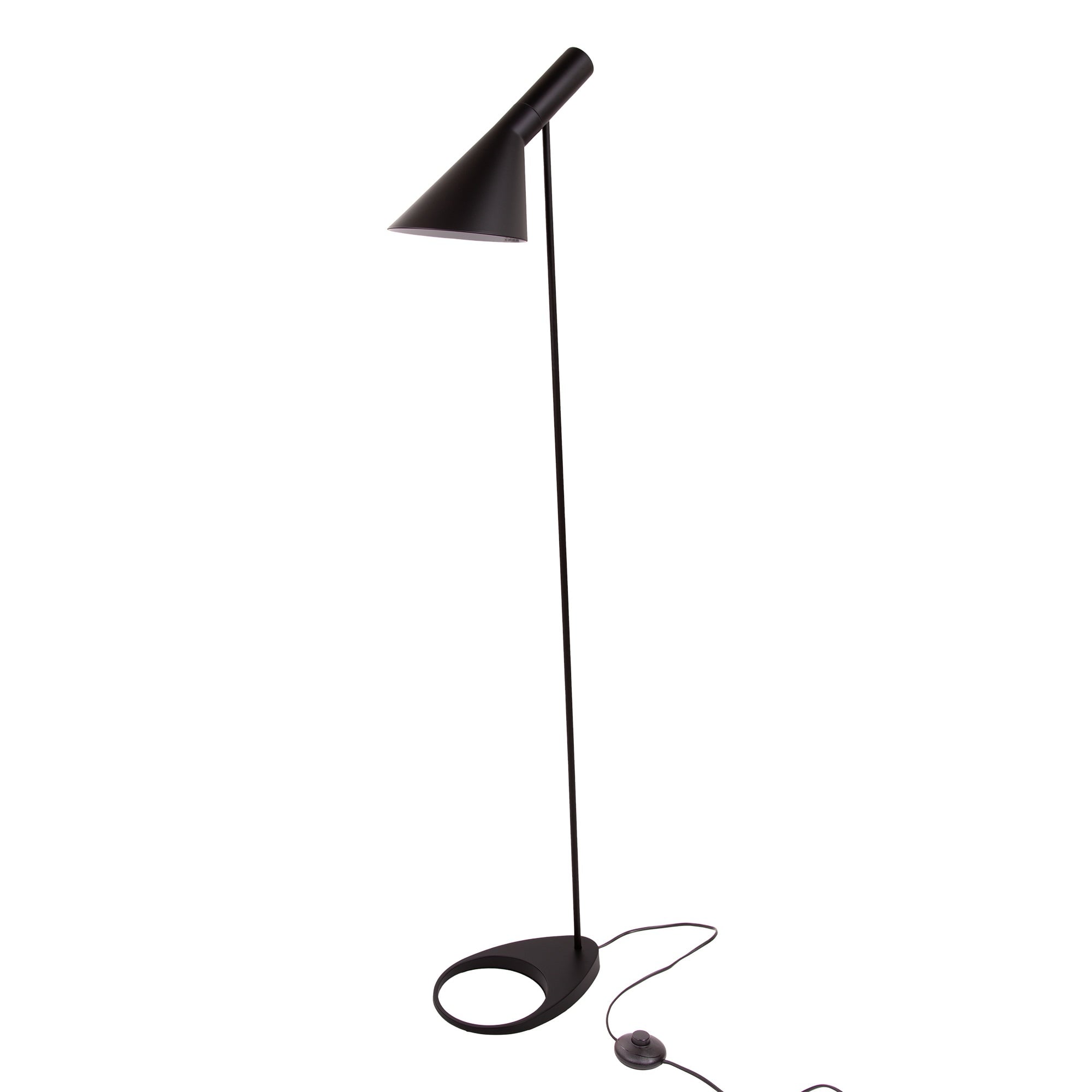 Arne Jacobsen style, Golv ljus DD D AJ Lampa svart