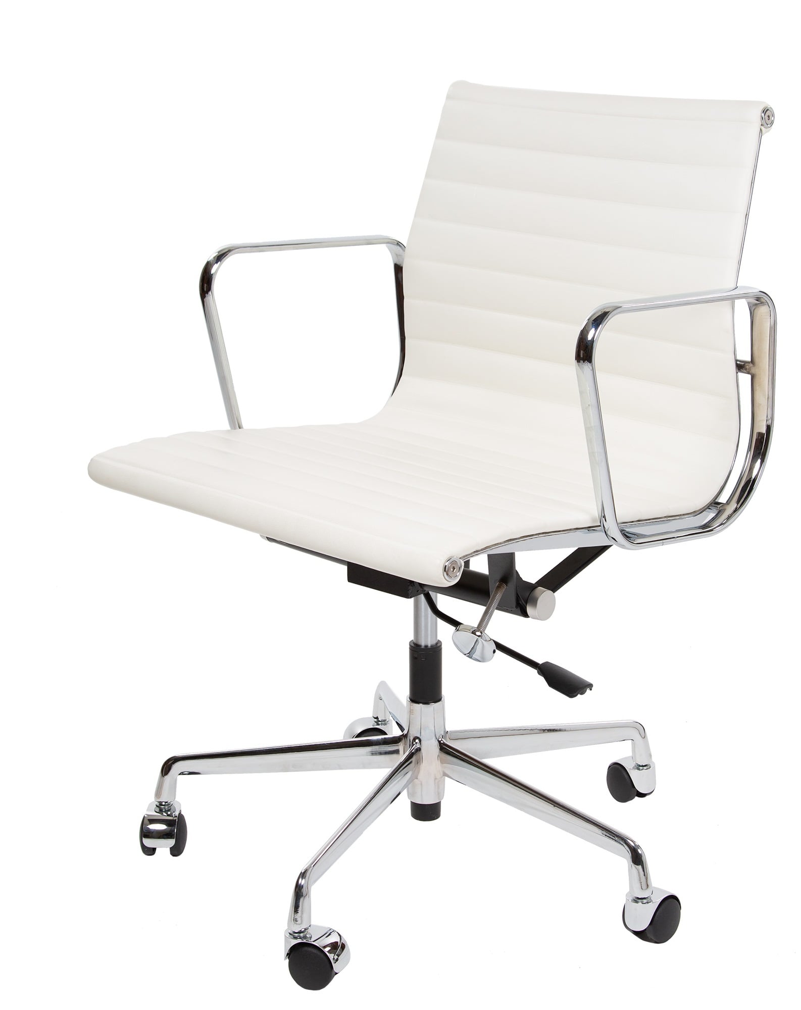 Charles Eames style, Kontorsstol EA117 Läder creme