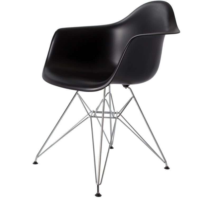 Charles Eames style, Matsal stol DAR PP svart