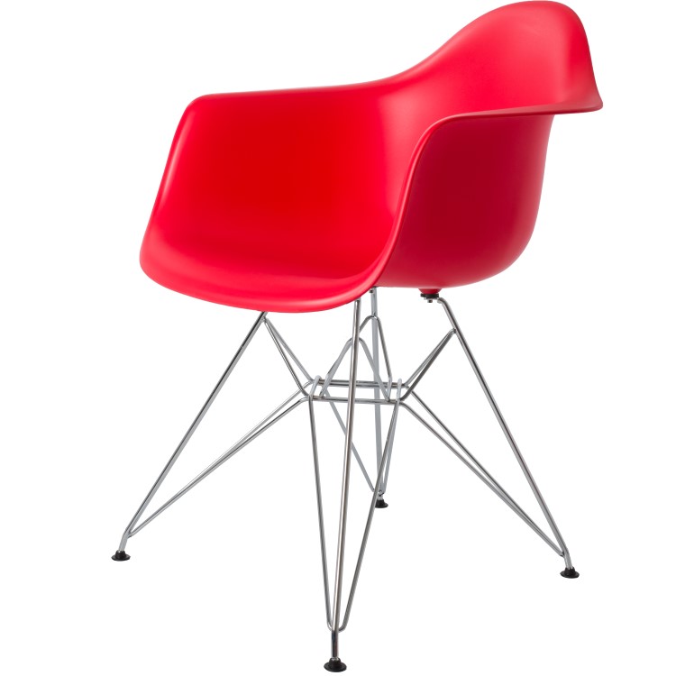 Charles Eames style, Matsal stol DAR PP röd