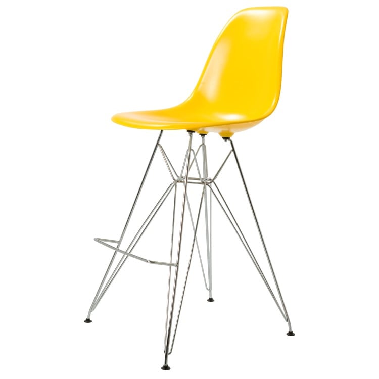 Charles Eames style, Barstol DSR glansig ABS gul