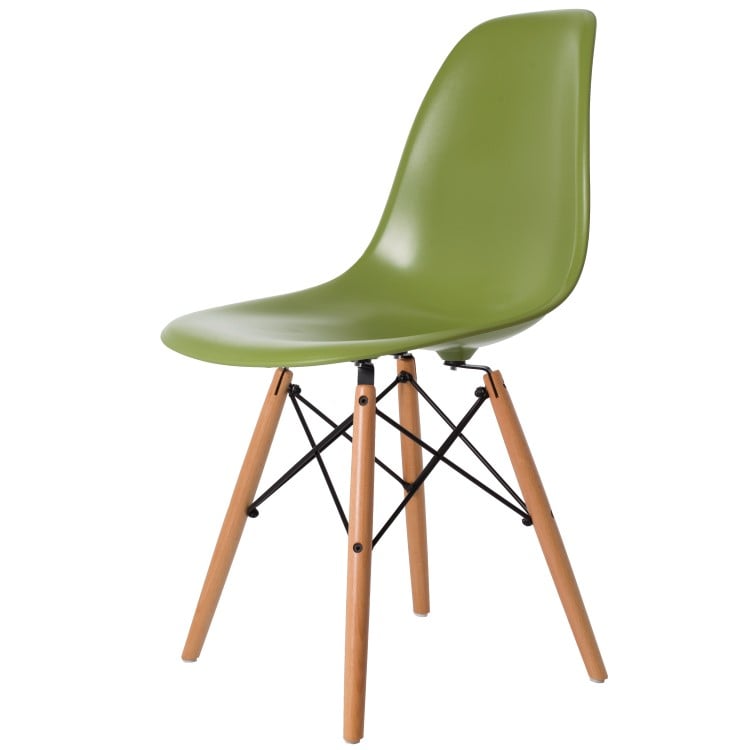 Charles Eames style, Matsal stol DSW ABS grön