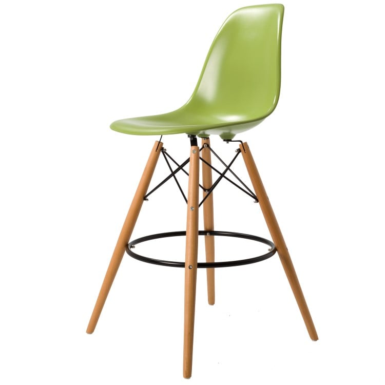Charles Eames style, Barstol DSW pall ABS grön