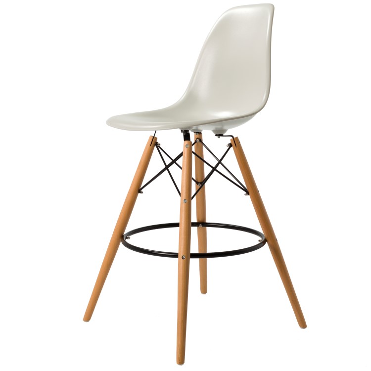 Charles Eames style, Barstol DSW pall ABS ljusgrå