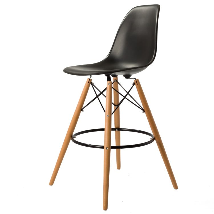 Charles Eames style, Barstol DSW matt PP svart