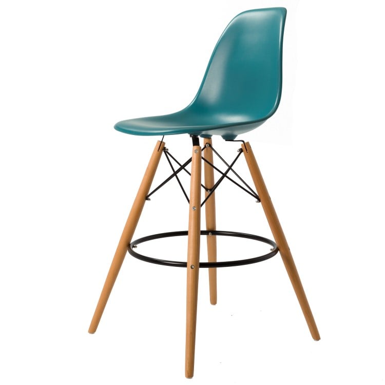 Charles Eames style, Barstol DSW matt PP havsblått