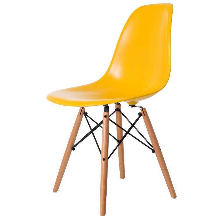Charles Eames style, Matsal stol DSW ABS gul