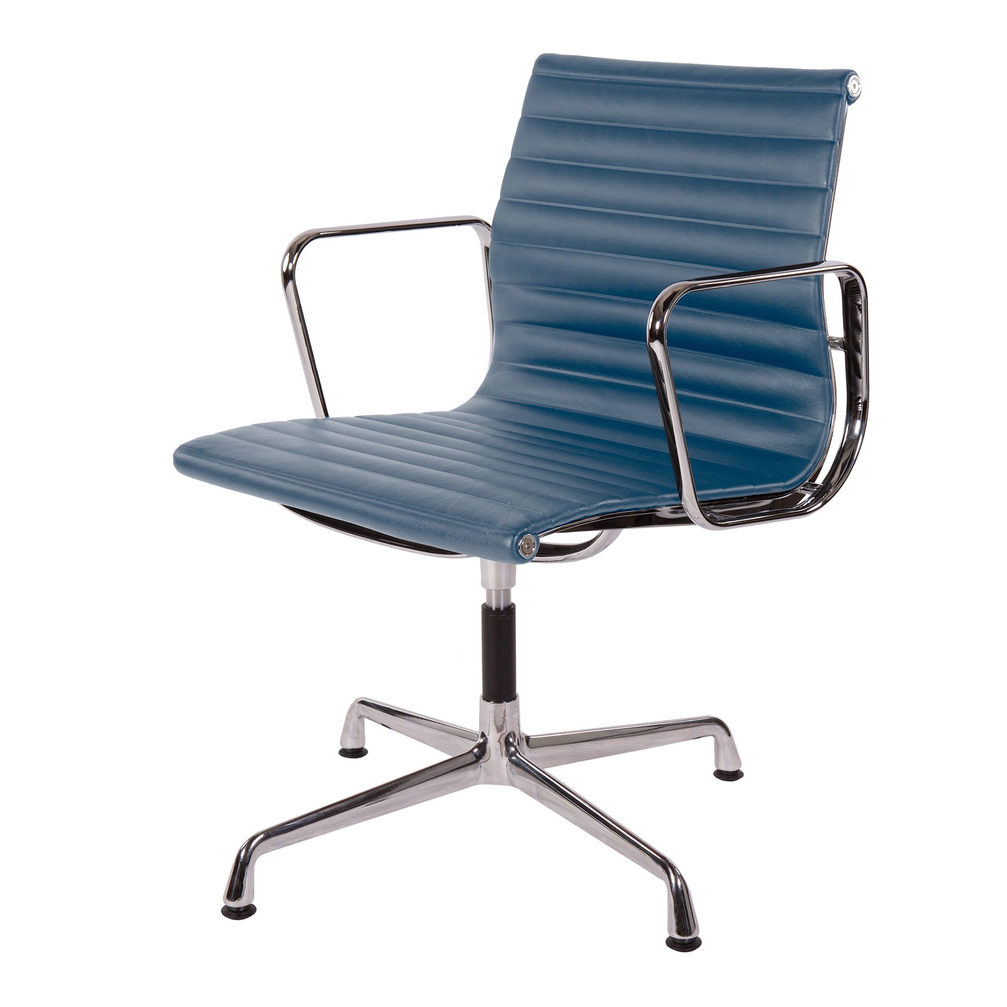 Charles Eames style, Konferens stol EA108 Läder blå