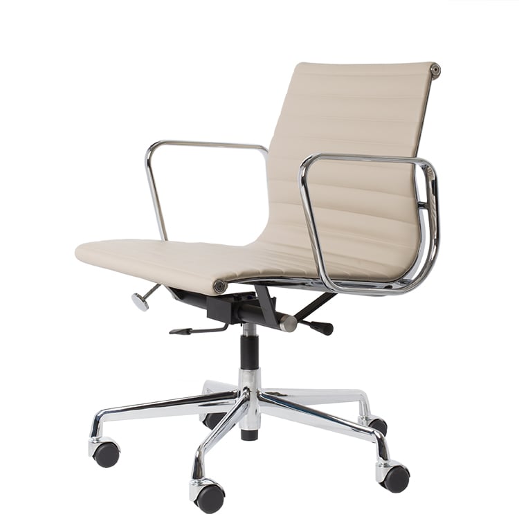 Charles Eames style, Kontorsstol EA117 Läder grå