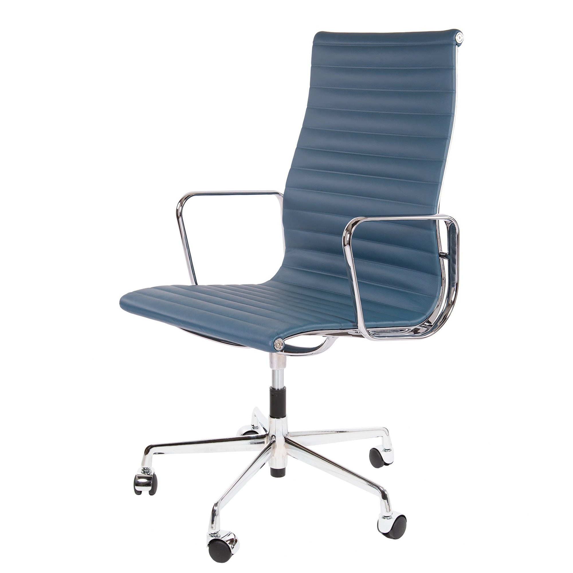 Charles Eames style, Kontorsstol EA119 Läder blå