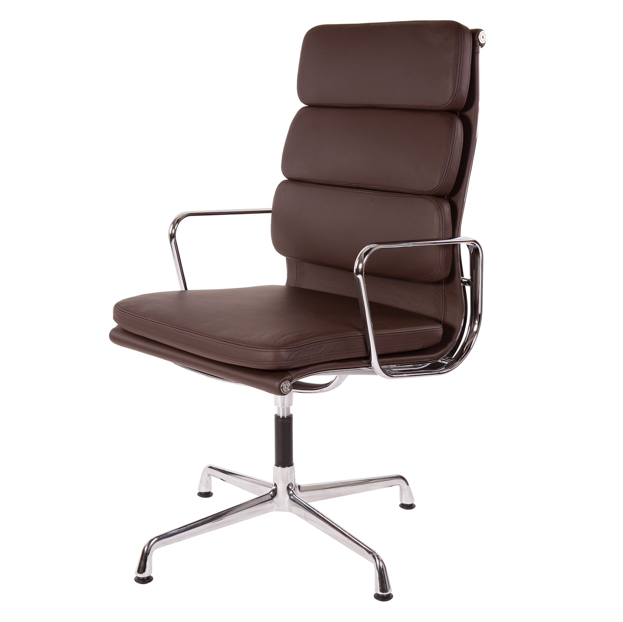 Charles Eames style, Konferens stol EA208 Hög rygg brun
