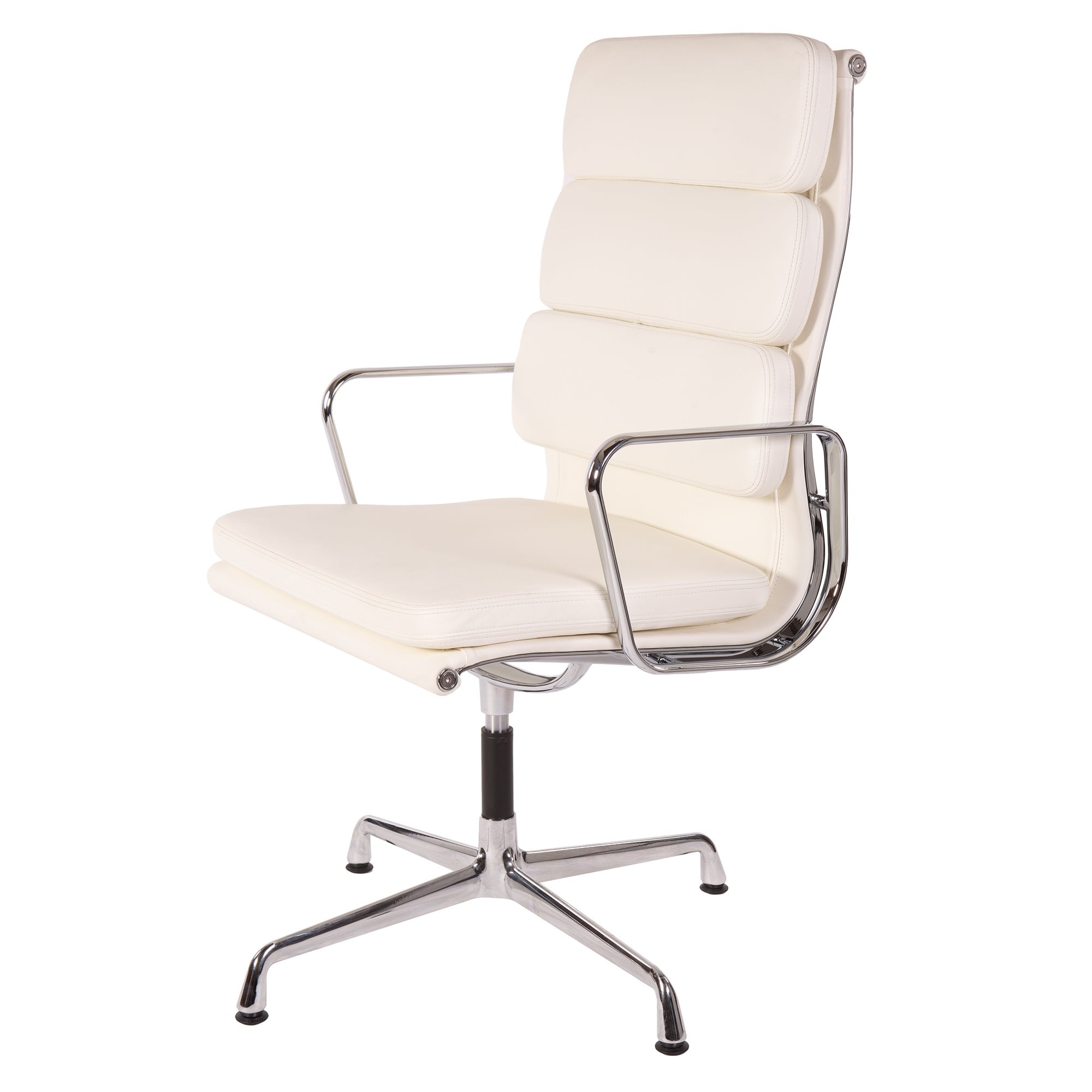 Charles Eames style, Konferens stol EA208 Hög rygg creme