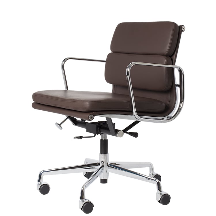 Charles Eames style, Kontorsstol EA217 Läder brun