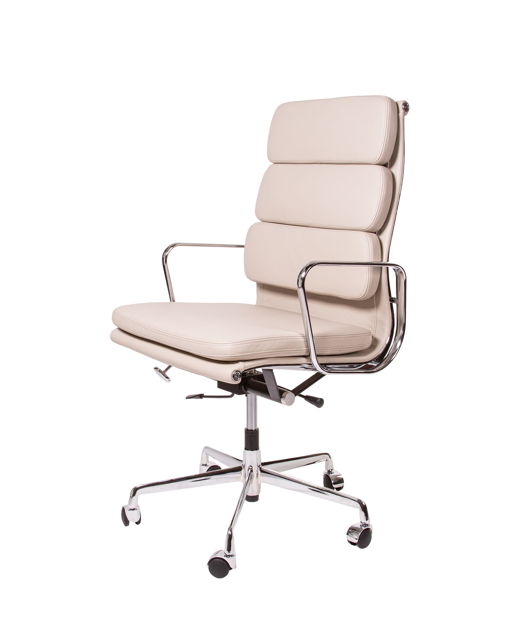 Charles Eames style, Executive stol EA219 Läder grå