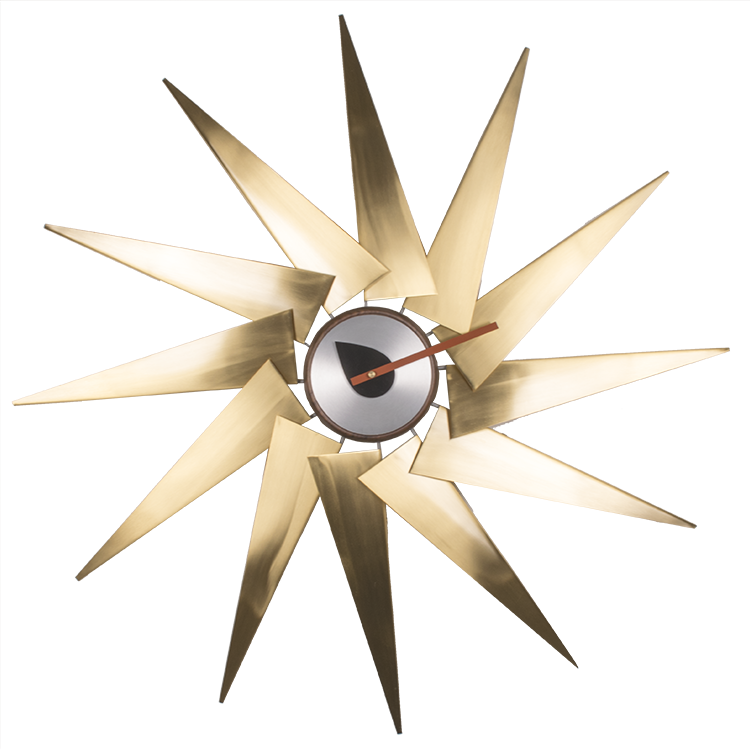George Nelson style, Väggklocka Windmill clock metall