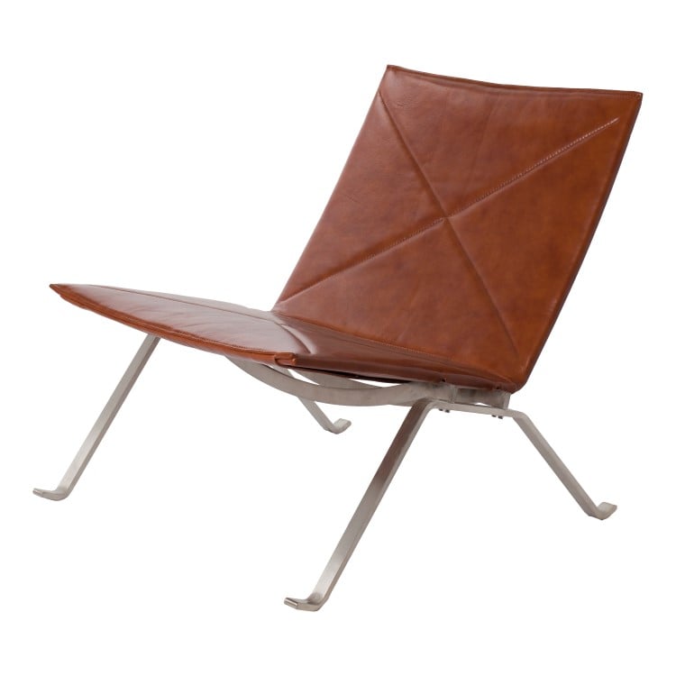 Poul Kjaerholm style, Lounge stol PK22 Cognac