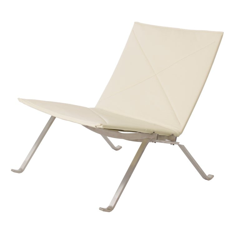 Poul Kjaerholm style, Lounge stol PK22 elfenben
