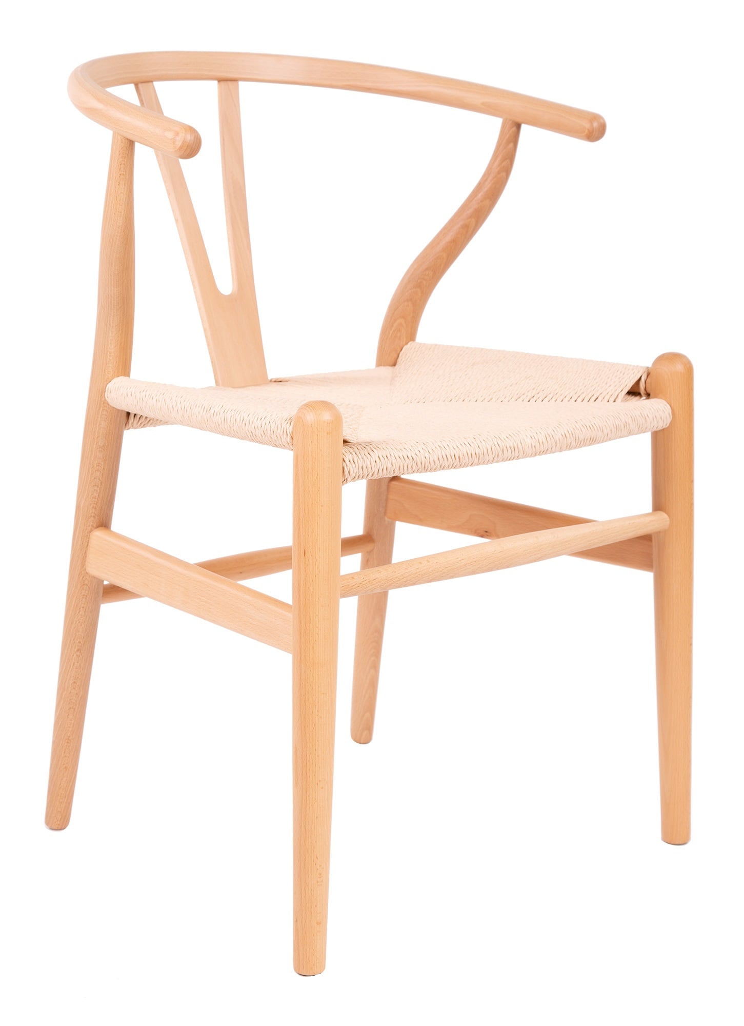 Wegner style, Matsal stol Y-chair wishbone CH24 naturell natural