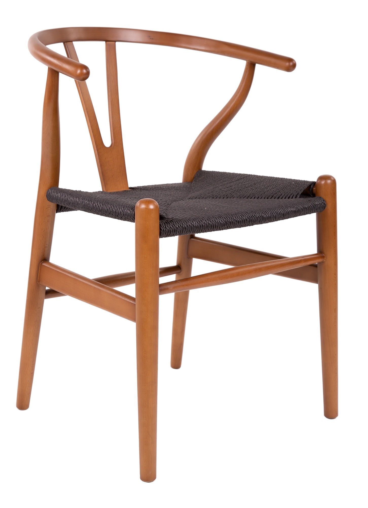 Wegner style, Matsal stol Y-chair wishbone CH24 Valnöt svart