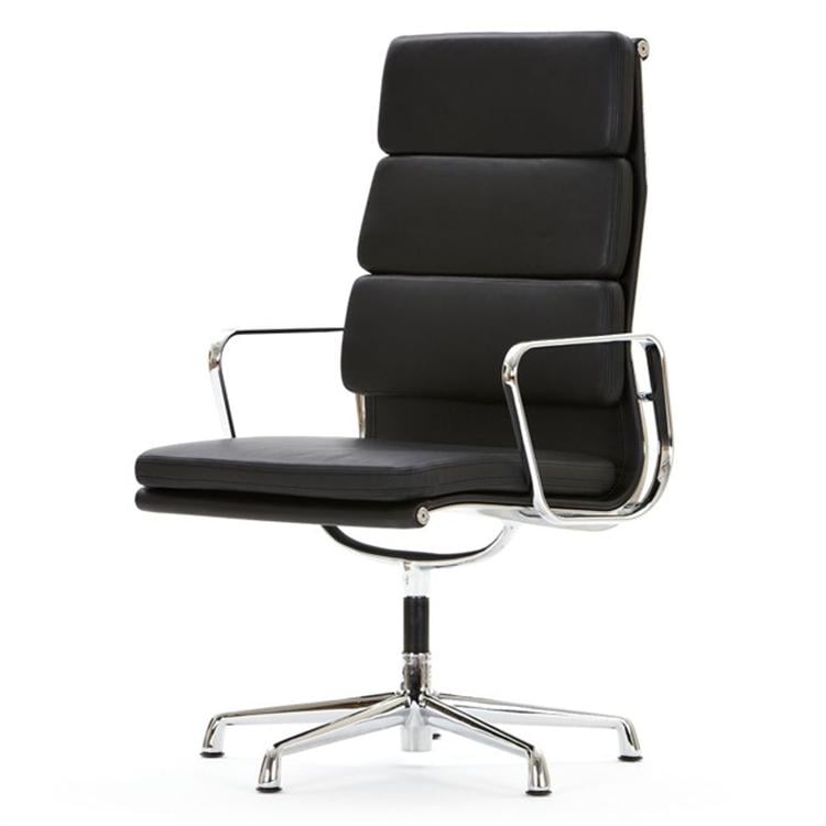 Charles Eames style, Konferens stol EA208 Hög rygg svart