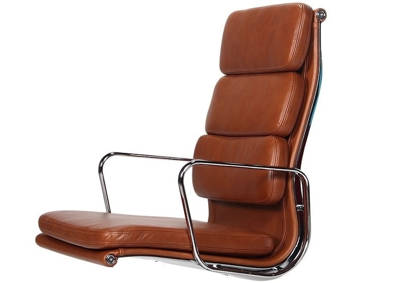 Charles Eames style, Konferens stol EA208 Hög rygg antik