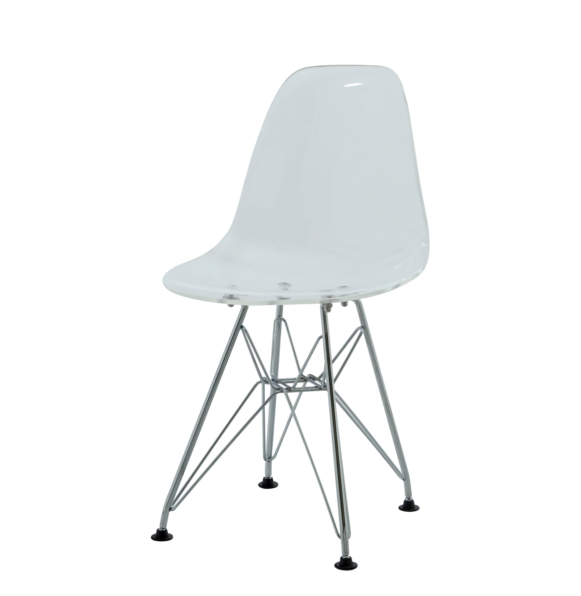Charles Eames style, Barnstol DSR Junior transparant vit
