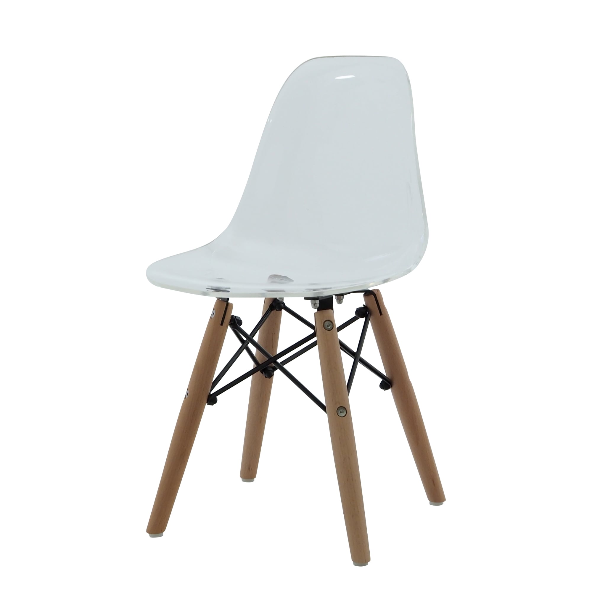 Charles Eames style, Barnstol DSW Junior transparant vit