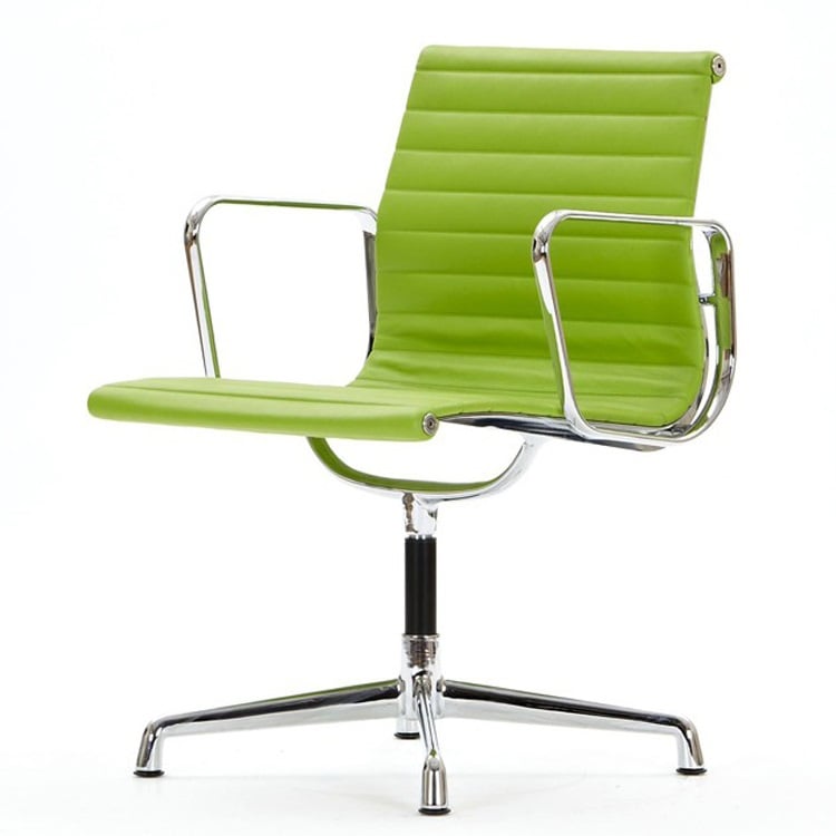 Charles Eames style, Konferens stol EA108 Läder grön