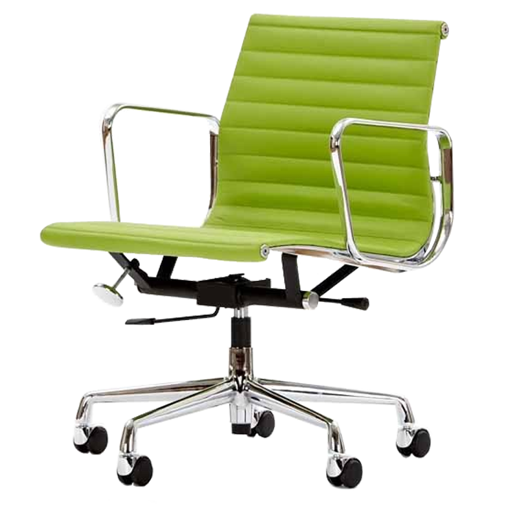 Charles Eames style, Kontorsstol EA117 Läder grön