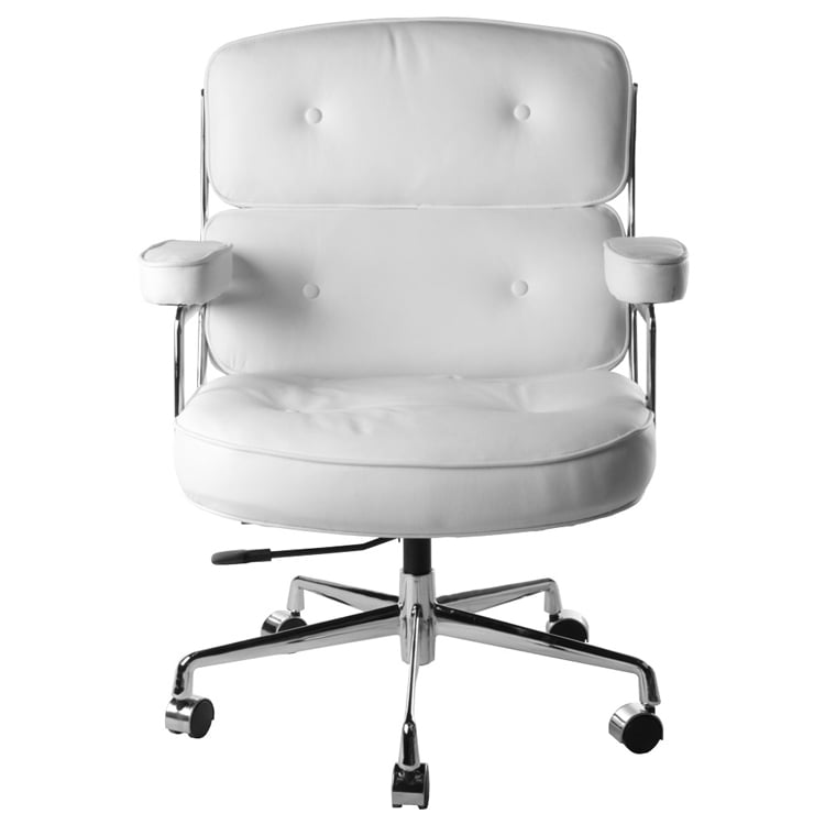 Charles Eames style, Kontorsstol ES104 vit