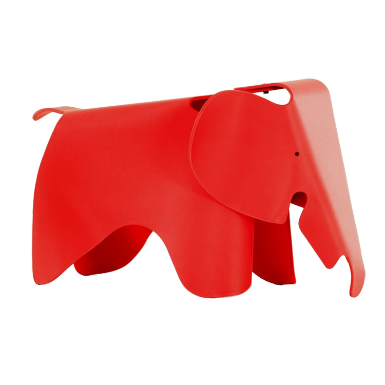 Charles Eames style, Elefant stol Elephant Junior röd