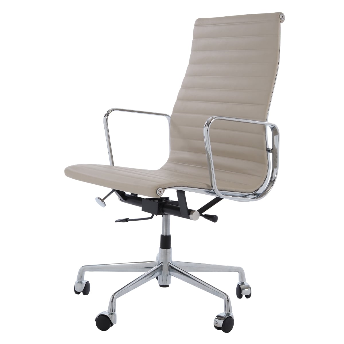 Charles Eames style, Kontorsstol EA119 Läder grå