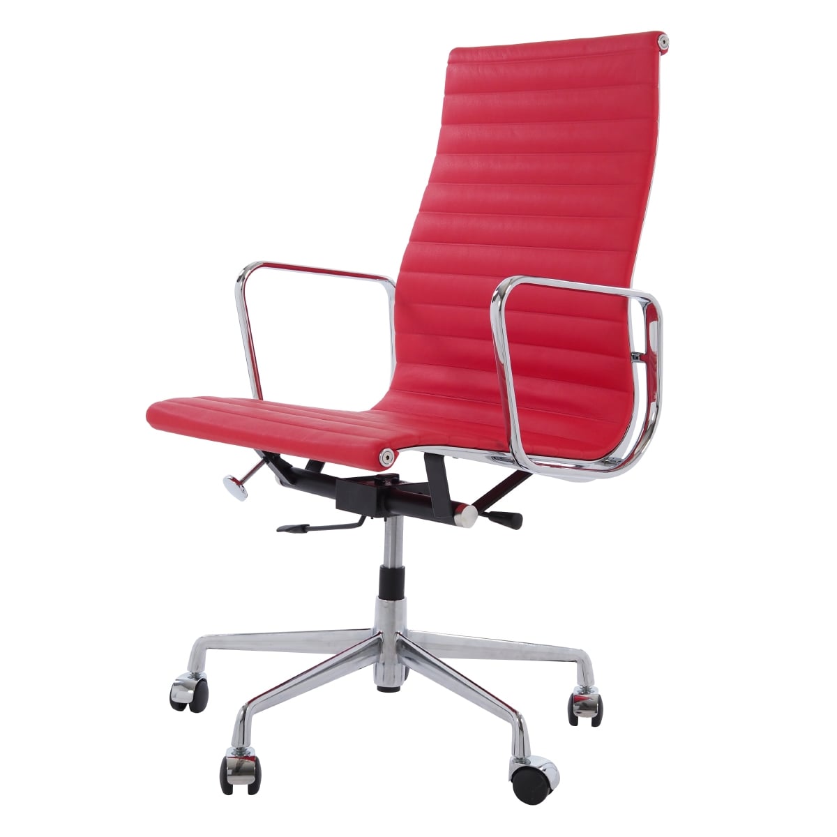 Charles Eames style, Kontorsstol EA119 Läder röd