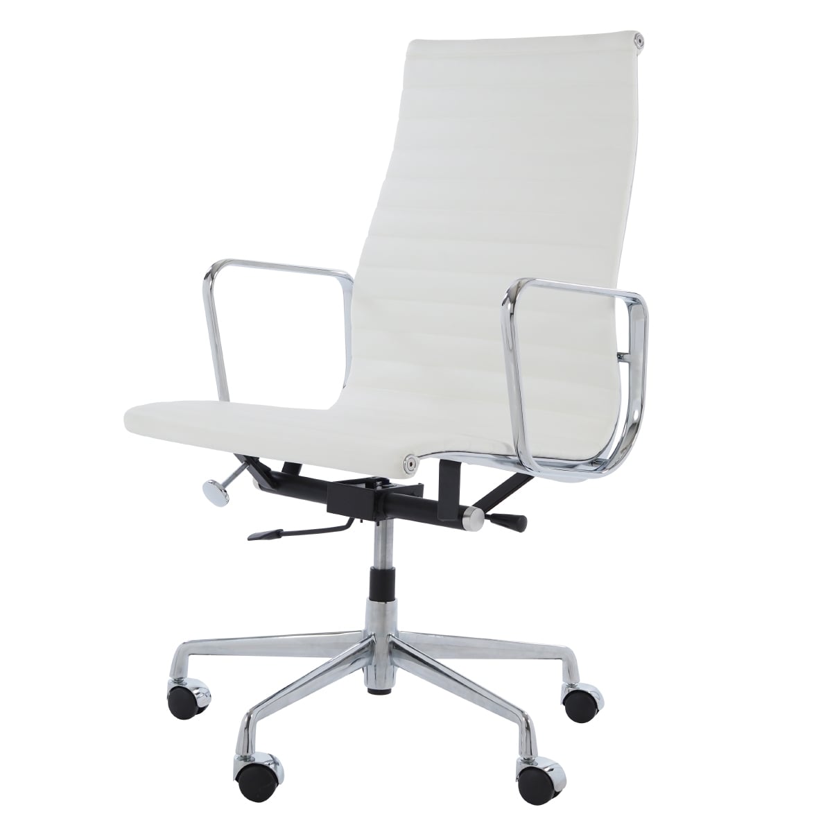 Charles Eames style, Kontorsstol EA119 Läder vit