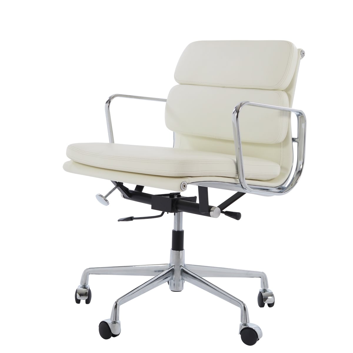 Charles Eames style, Kontorsstol EA217 Läder creme