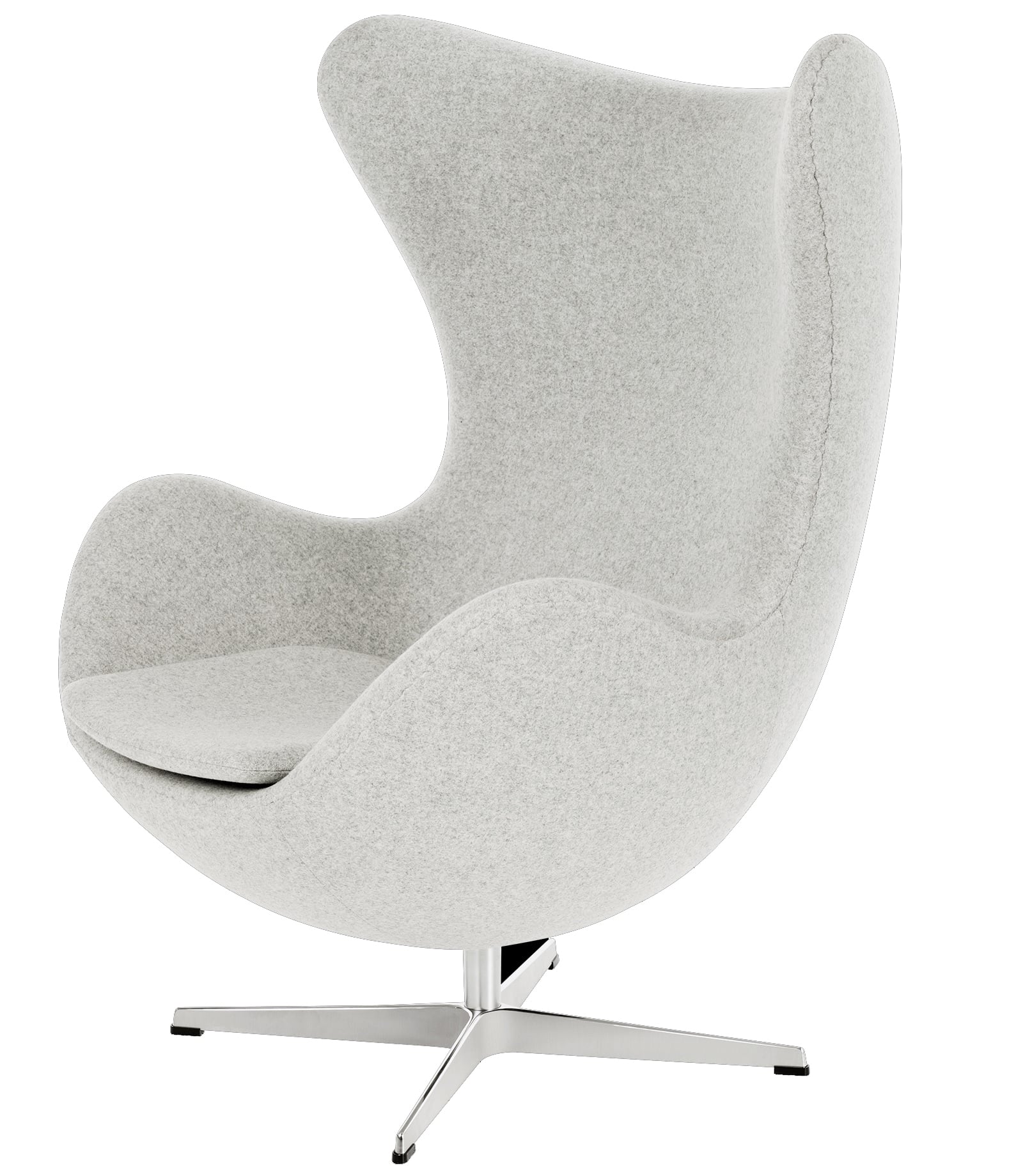 Arne Jacobsen style, Lounge stol Egg stol Cashmere ljusgrå