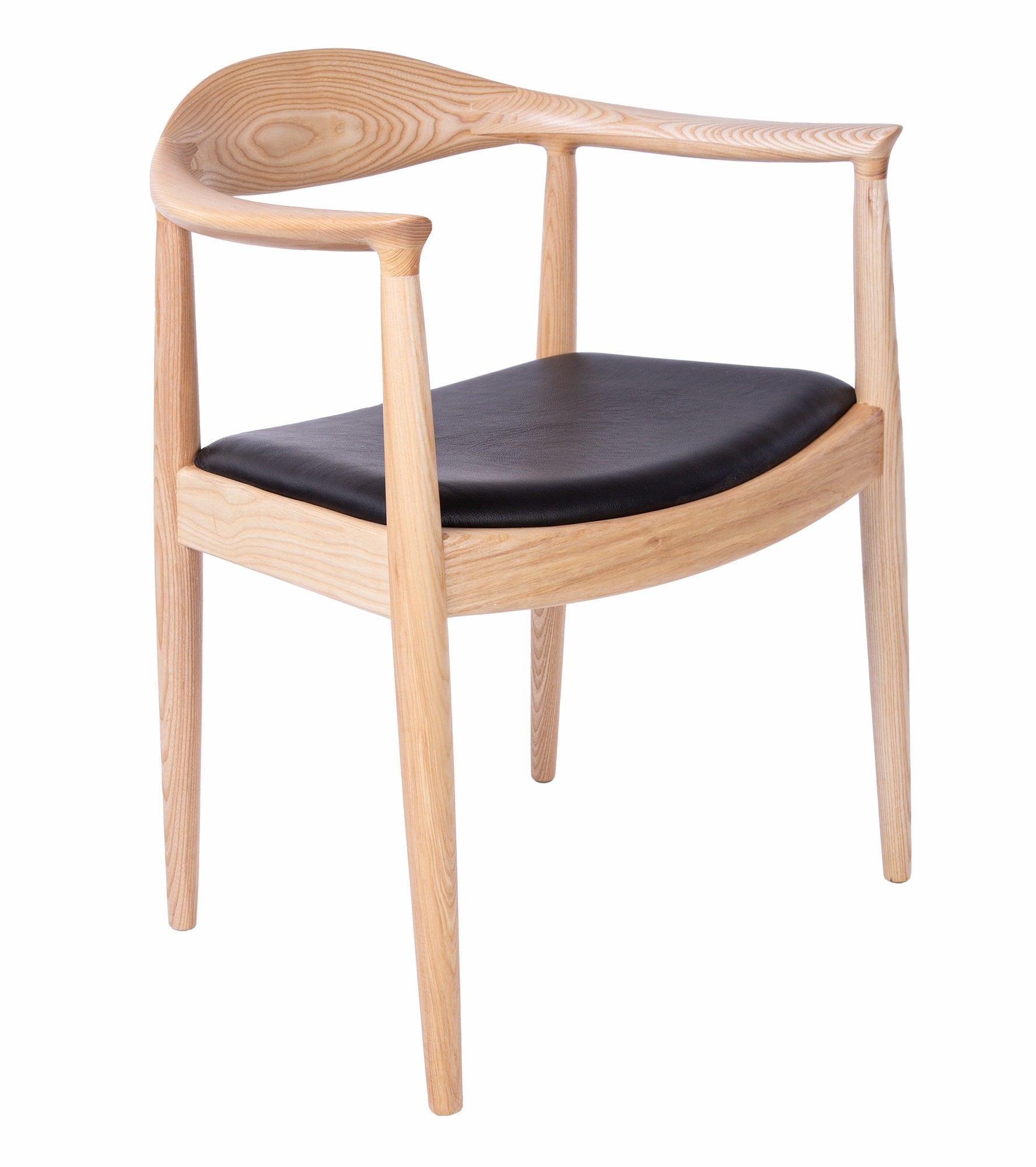 Wegner style, Matsal stol kennedy chair Läder naturlig