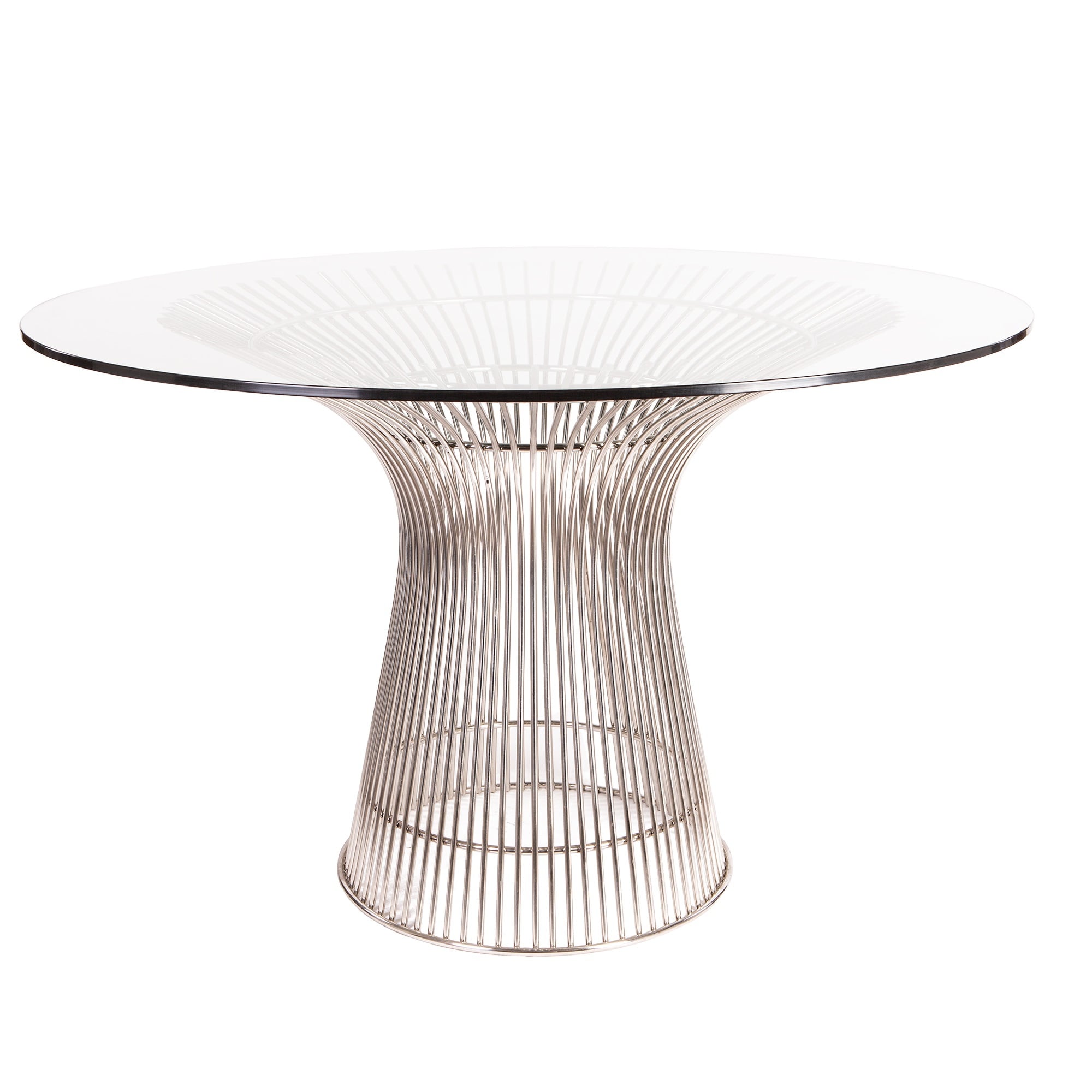 Warren Platner style, Matbord Wire bord diameter 120cm chrome