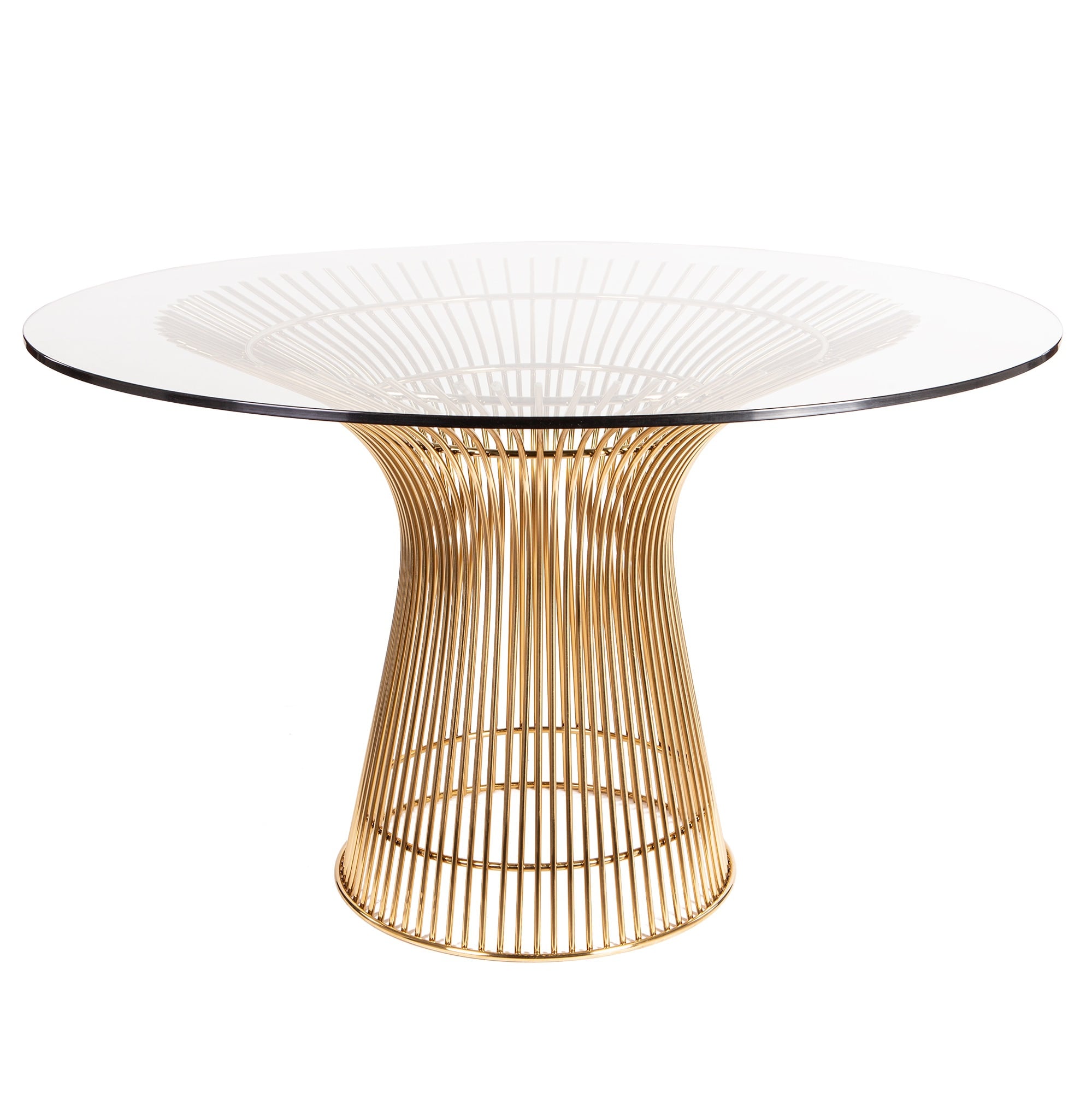 Warren Platner style, Matbord Wire bord diameter 120cm gold