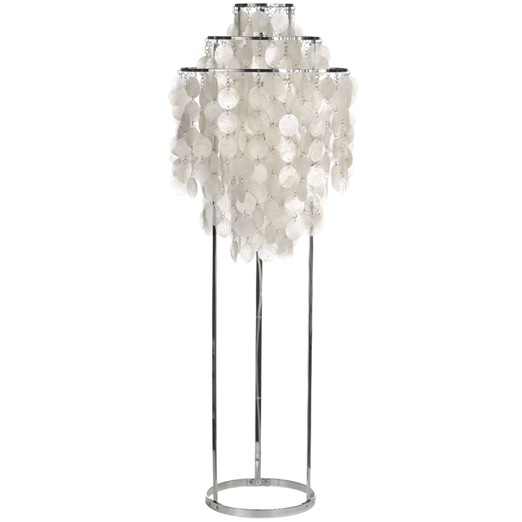 Verner Panton style, Golv ljus Shell style lamp pärla