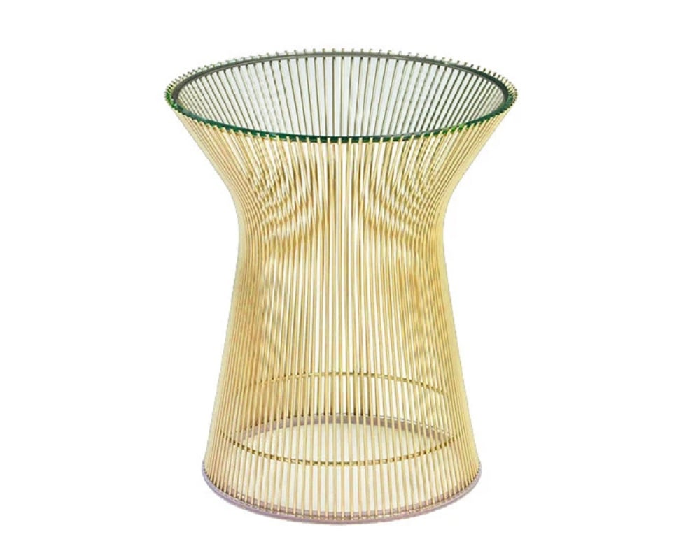 Warren Platner style, Side tabell Wire bord Guld