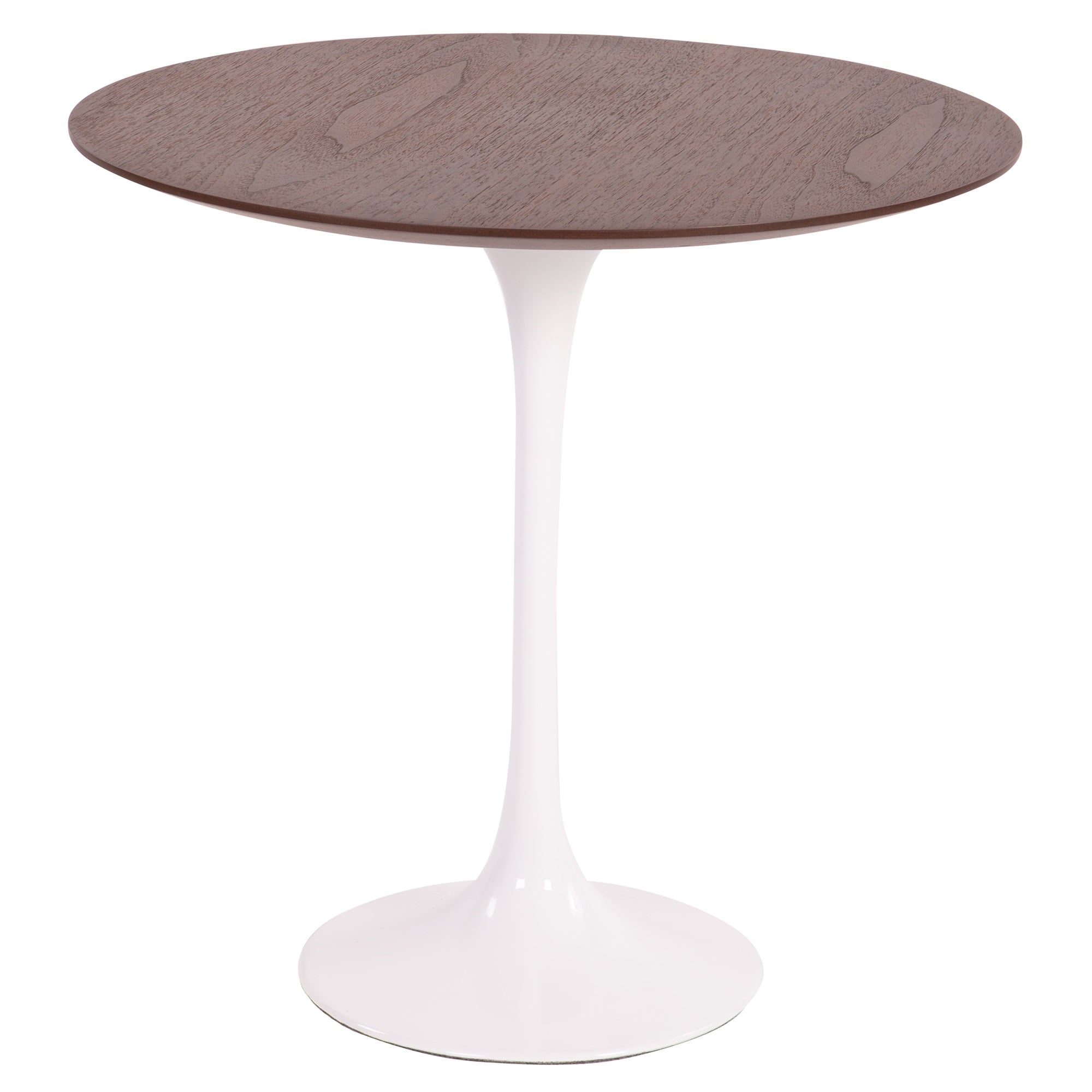 Eero Saarinen style, Side tabell Tulip Side table 50cm Topp valnöt Bas vit