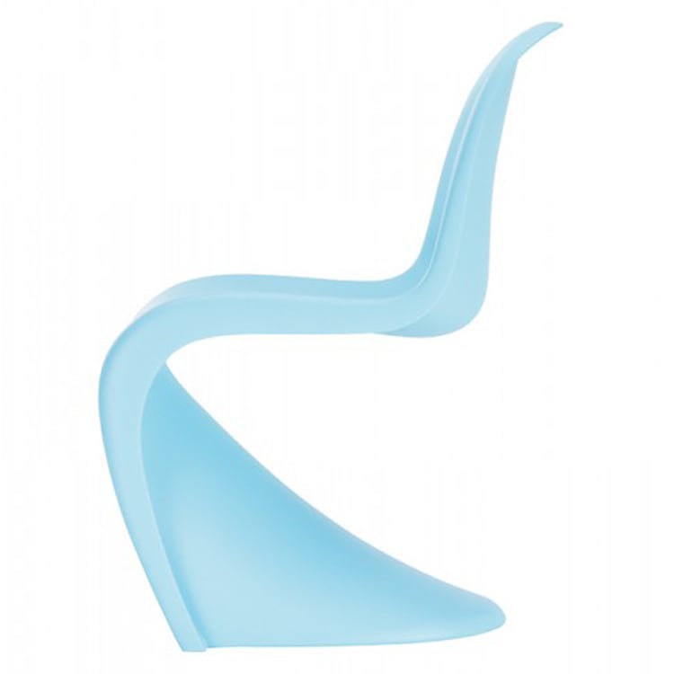 Verner Panton style, Matsal stol Panton stol glansig ljusblå