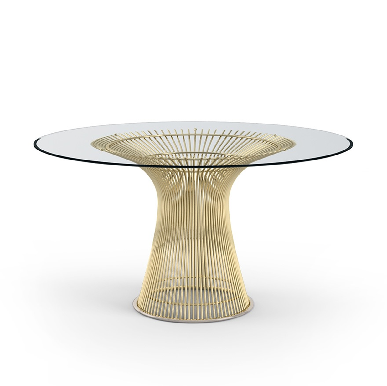 Warren Platner style, Matbord Wire bord diameter 135cm gold