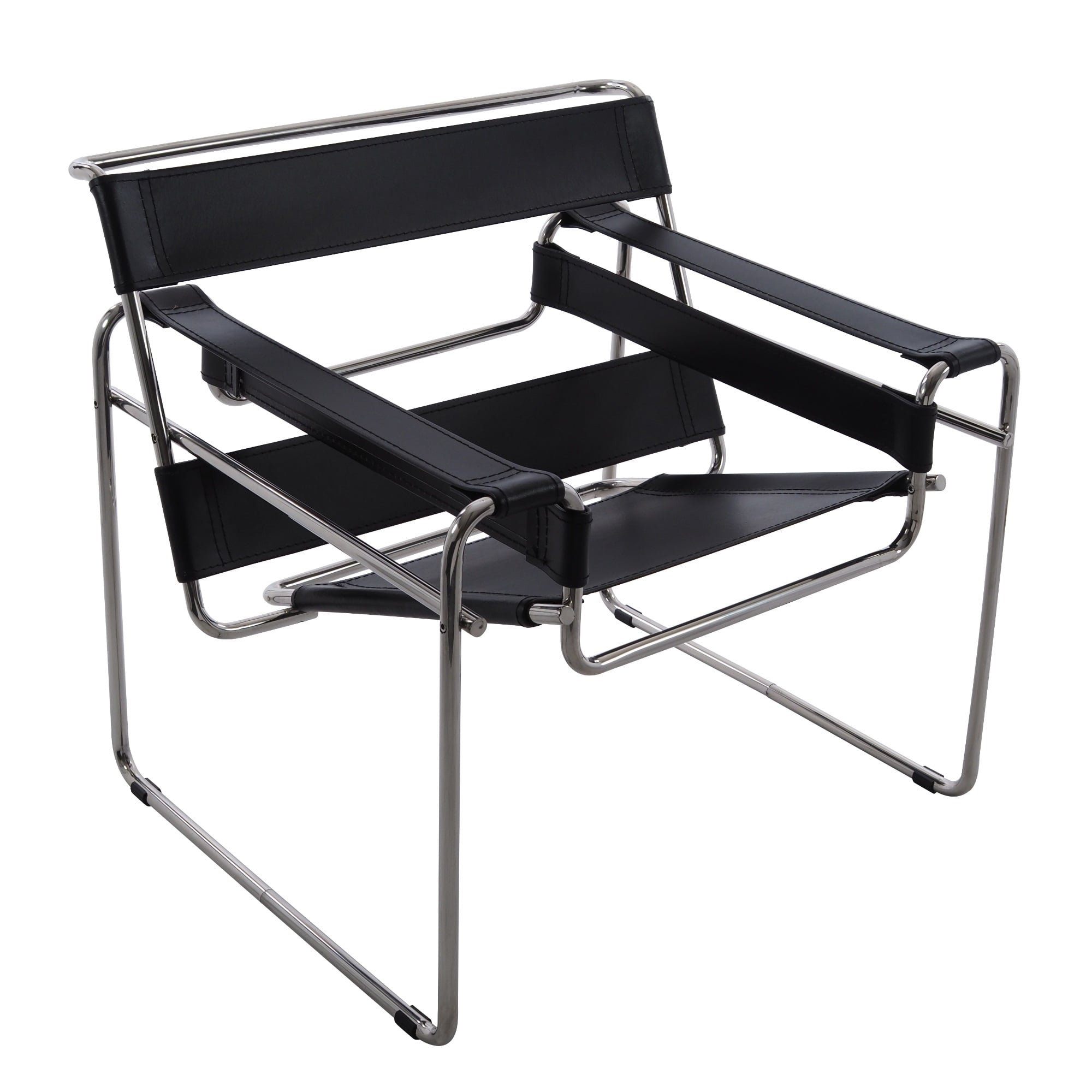 Marcel Breuer style, Lounge stol Wassily style svart