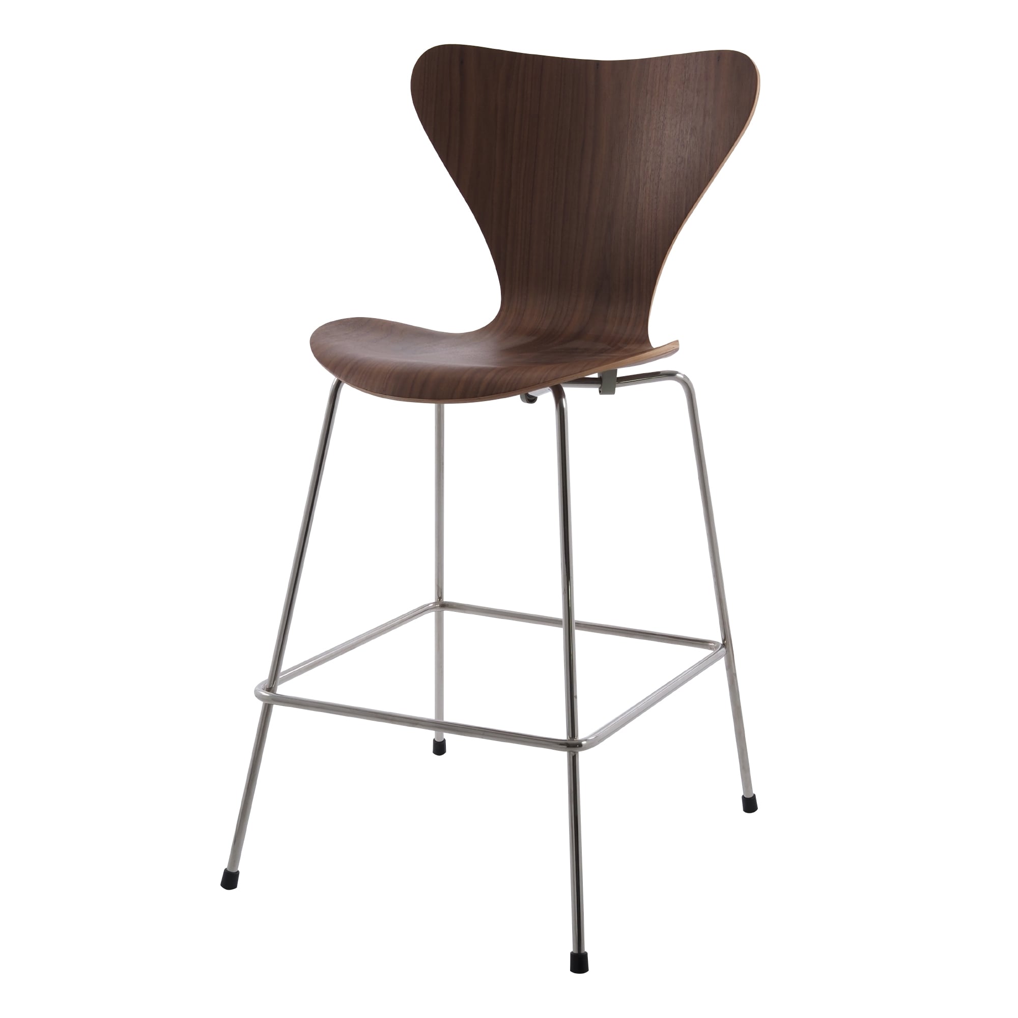 Arne Jacobsen style, Barstol Butterfly series 66cm Valnöt
