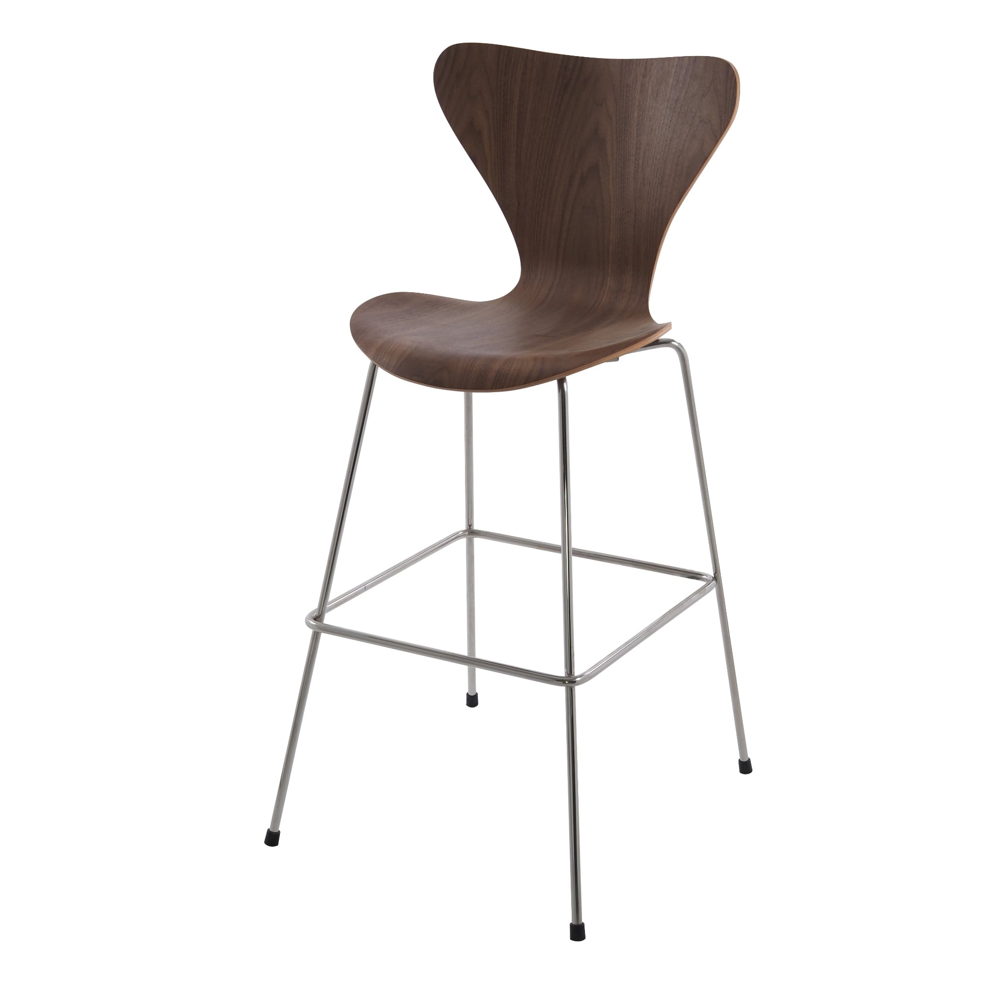 Arne Jacobsen style, Barstol Butterfly series 76cm Valnöt