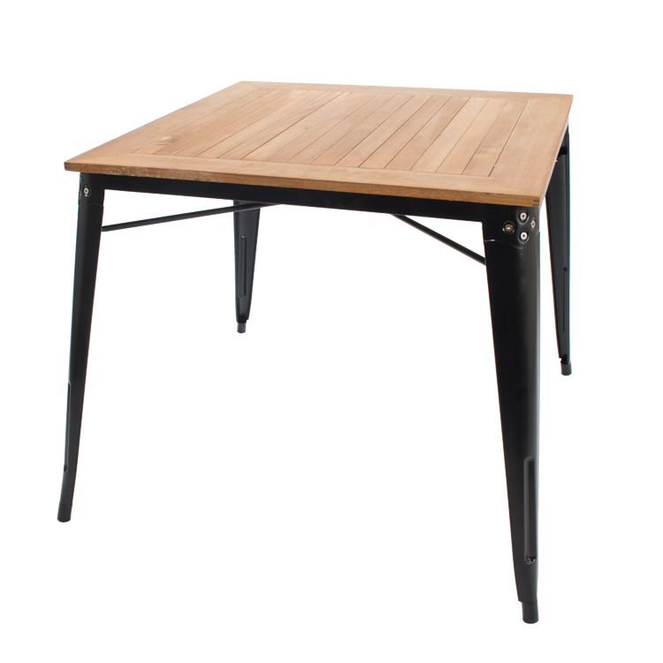 Xavier Pauchard style, Matbord Utebord i Tolix stil matbord svart