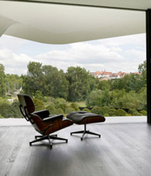 Design Eames lounge valnøtt čáhppes náhki Ruoŧas